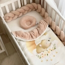 Set lenjerie Patut bebe din 6 piese, Ursulet crem (4)